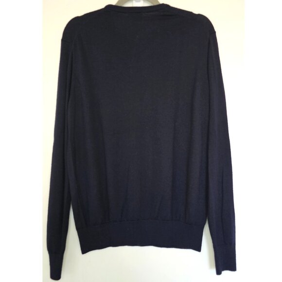 Uniqlo 100% Wool Lightweight Crew Neck Sweater, M, Navy - Picture 2 of 9
